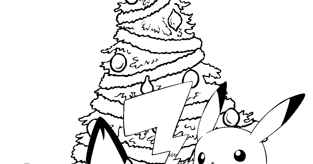 Pokemon Christmas Coloring Pages Sketch Coloring Page